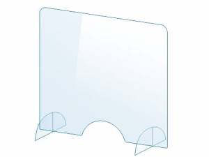 OSŁONA z pleksi wolnostojąca, szyba 4 mm plexi  80x80 z wycięciem półokrągłym