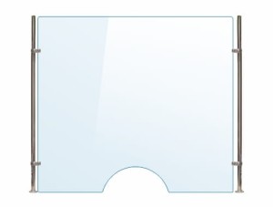 OSŁONA z pleksi, szyba 4mm plexi  90x70 z wycięciem półokrągłym