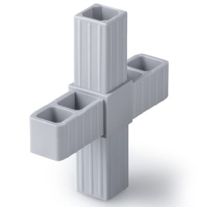 Łącznik złączka do profili 20x20x1,5 typ X szary