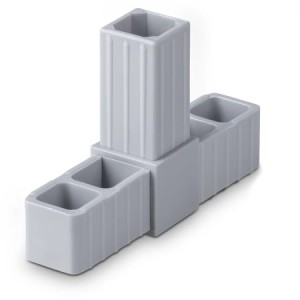 Łącznik złączka do profili 20x20x1,5 typ T szary
