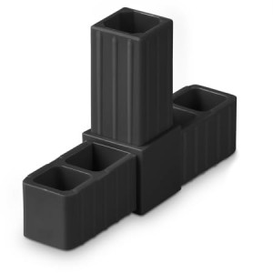 Łącznik złączka do profili 20x20x1,5 typ T czarny