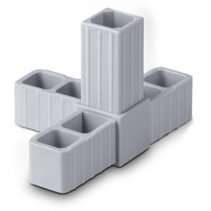 Łącznik złączka do profili 20x20x1,5 typ E szary