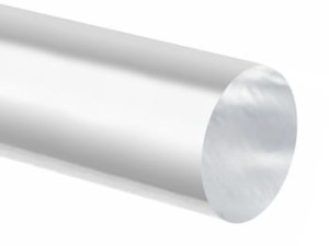 PRĘT 100 mm z pleksi plexi PMMA cn, WAŁEK okrągły, bezbarwny