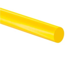 PRĘT  5mm z pleksi plexi PMMA xt, FLUO żółty