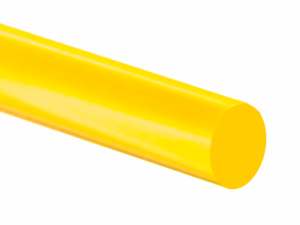 PRĘT 10mm z pleksi plexi PMMA xt, FLUO żółty